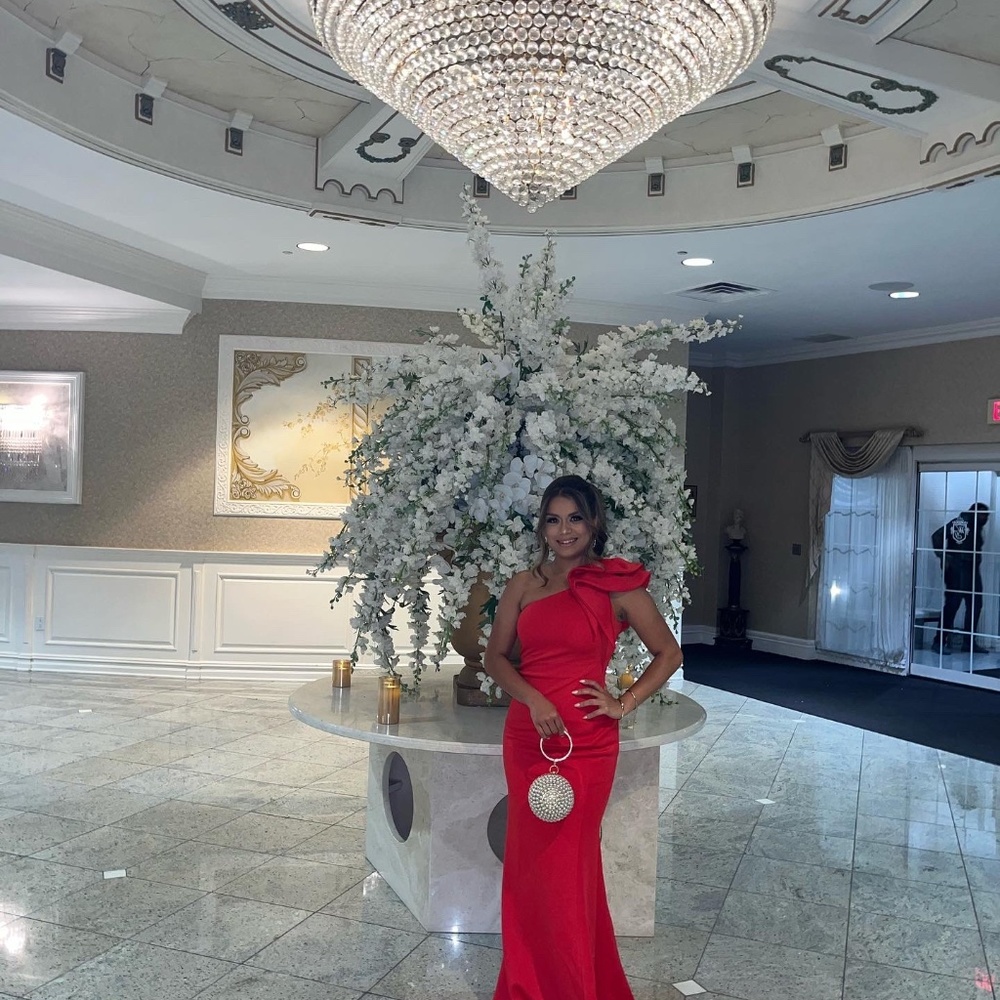 Red dress from bloomingdales